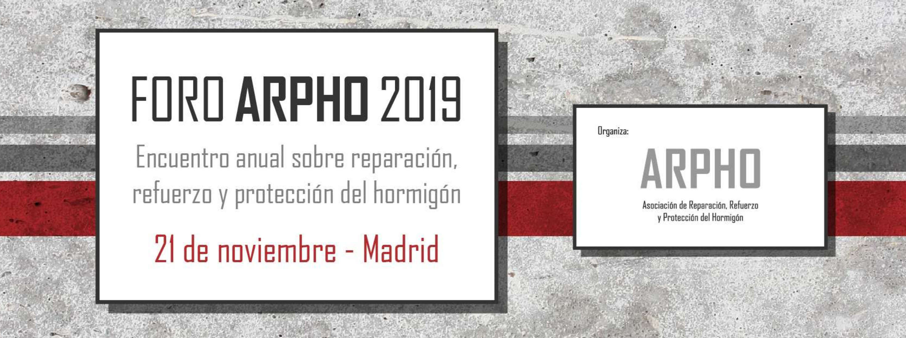 HCC participó de manera activa en el FORO ARPHO 2019 celebrado el 21 de noviembre en el Instituto Torroja (Madrid)